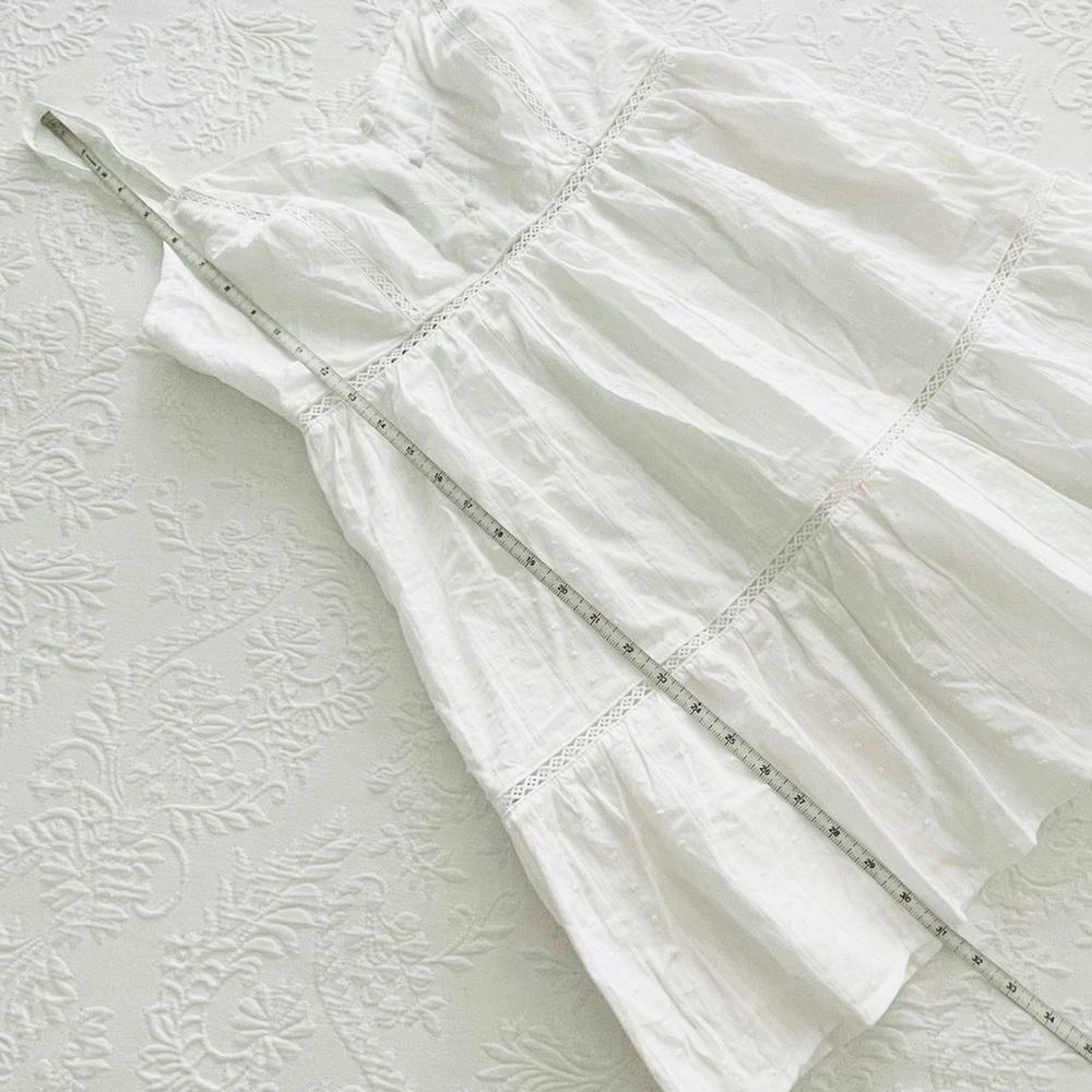 NWOT Lulus Everyday Angel White Sleeveless Swiss Dot Lace Mini Dress Small - Picture 8 of 8